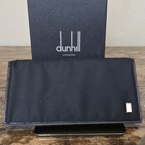 Dunhill London Black Continental Wallet Nylon Canvas & Leather Trim NEW w/ Box